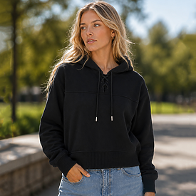LADIES DREAM FLEECE LACE HOOD