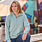 LADIES ELECTRIC FLCE 1/4 ZIP ELECTRIC JADE