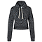 LADIES TRIBLEND CROPPED HOOD BLACK LEOPARD TRIBLEND