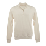 TRIBLEND FLEECE 1/4 ZIP ANTIQUE WHITE