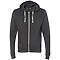 TRI-BLEND FULL ZIP FLEECE HOOD BLACK TRIBLEND