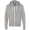 TRI-BLEND FULL ZIP FLEECE HOOD GREY TRIBLEND