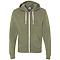 TRI-BLEND FULL ZIP FLEECE HOOD OLIVE TRIBLEND